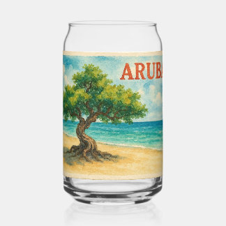 Aruba Divi Tree Eagle Beach watercolor
