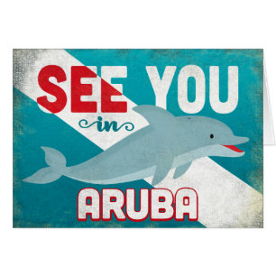 Aruba Dolphin - Vintage voyage rétro