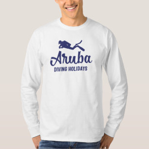 Aruba-duikende Feestdagen Scuba-duiker T-shirt