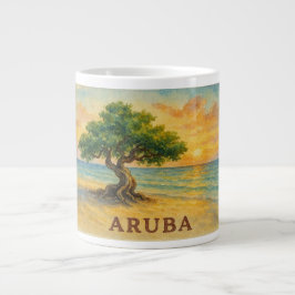 Aruba Eagle Beach Divi Tree Golden Hour Extra Grote Beker