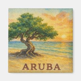 Aruba Eagle Beach Divi Tree Golden Hour Magneet