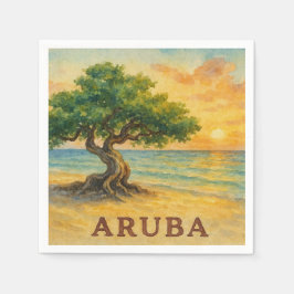 Aruba Eagle Beach Divi Tree Golden Hour Servet