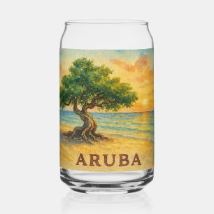 Aruba Eagle Beach Divi Tree Gouden Uur Blikvorm Glas