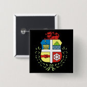 aruba embleem vierkante button 5,1 cm (Voorkant /achterkant)