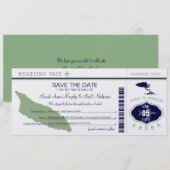 ARUBA Enregistrer la date Carte d'embarquement (Devant / Derrière)