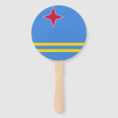 Aruba Flag Handwaaier (Achterkant)