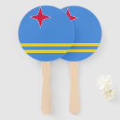 Aruba Flag Handwaaier (Voorkant en achterkant)