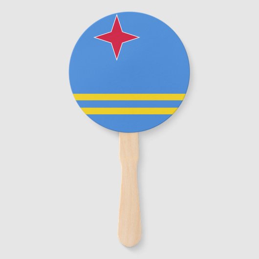 Aruba Flag Handwaaier (Voorkant)