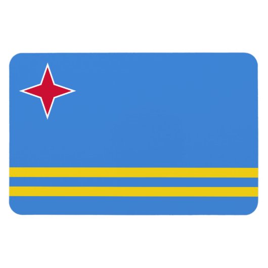 Aruba Flag Magneet (Horizontaal)
