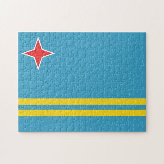Aruba Flag Puzzle Legpuzzel (Horizontaal)