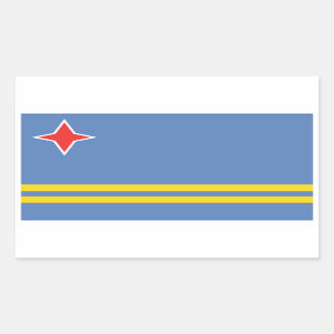 Aruba Flag Rechthoek Stickers