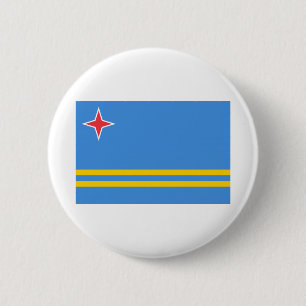 Aruba Flag Ronde Button 5,7 Cm