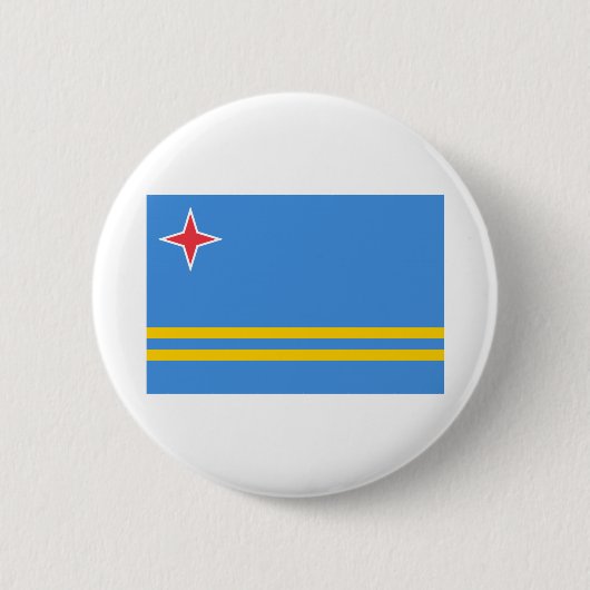 Aruba Flag Ronde Button 5,7 Cm (Voorkant)