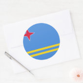 Aruba Flag Ronde Sticker (Envelop)