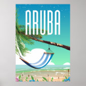 Aruba Hammock affiche de voyage (Devant)