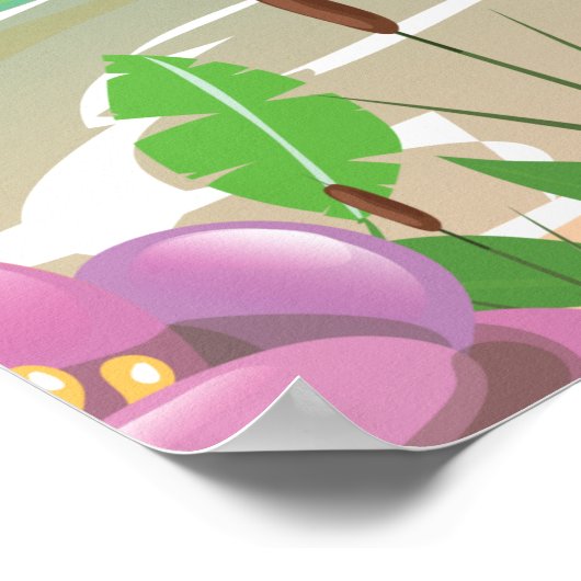 Aruba Hammock affiche de voyage (Coin)