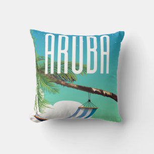 Aruba Hangmatstrand Reisposter Kussen