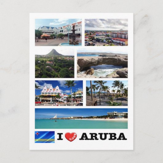 Aruba - I Love - Briefkaart (Voorkant)