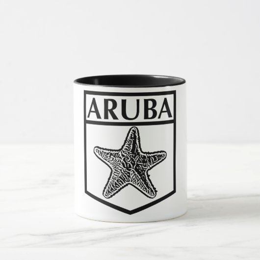 Aruba Island Design - Noir 11 oz Combo Mug (Centre)