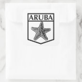 Aruba Island Design - Stickers Carrés, Glossy, Lar (Sac)