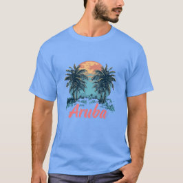 Aruba Island Design (versie 2) - Basic Dark T-Shi T-shirt