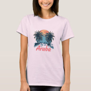 Aruba Island Design (Versie 2) - Dames Basic T- T-shirt