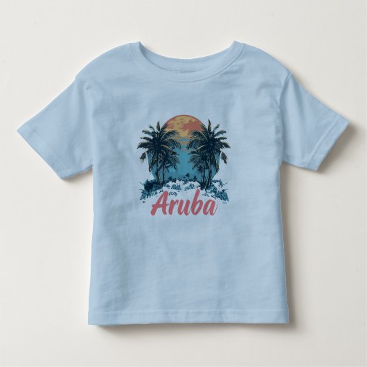 Aruba Island Design (versie 2) - Peuter Fine Jer Kinder Shirts (Voorkant)