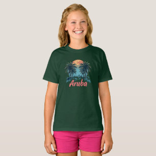 Aruba Island Design (versie 2) - T-S voor meisjes T-shirt