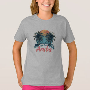 Aruba Island Design (versie 2) - T-S voor meisjes T-shirt