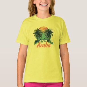 Aruba Island Design (versie 2) - T-S voor meisjes T-shirt