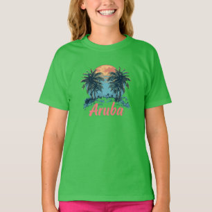 Aruba Island Design (versie 2) - T-S voor meisjes T-shirt