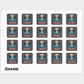 Aruba Island Design (Version 2) - Stickers Carrés (Feuille)