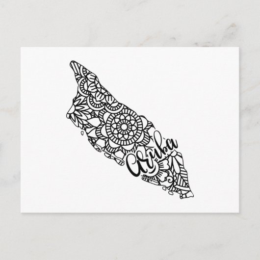 Aruba Island Kaart Reizen (Voorkant)