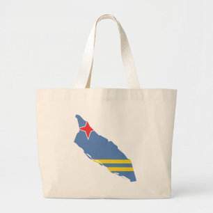 Aruba-kaart AW Grote Tote Bag
