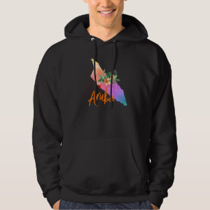 Aruba Kaart Overeenkomende Vakantie Familie Meisje Hoodie