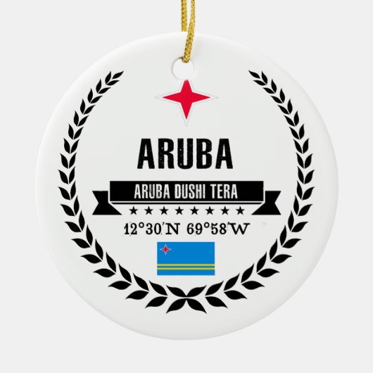 Aruba Keramisch Ornament (Voorkant)