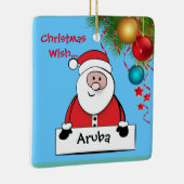 Aruba Kerstmis Santa Ornament (Rechts)