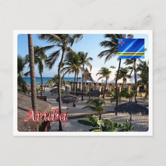 Aruba - Manchebo Beach - Briefkaart (Voorkant)
