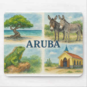 Aruba multiview aquarel muismat