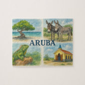 Aruba multiweergave waterverf legpuzzel (Horizontaal)