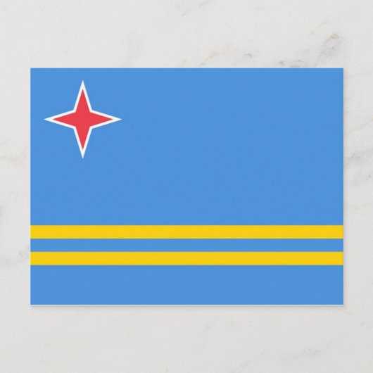 Aruba National World Flag Briefkaart (Voorkant)