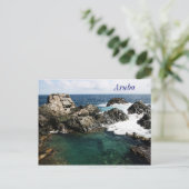 aruba, natuurlijke pool briefkaart (Staand voorkant)