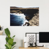 Aruba Ocean Crashing op de Rocks Poster (Thuiskantoor)