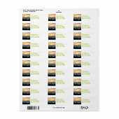 Aruba ondergaande zon etiket (Full Sheet)