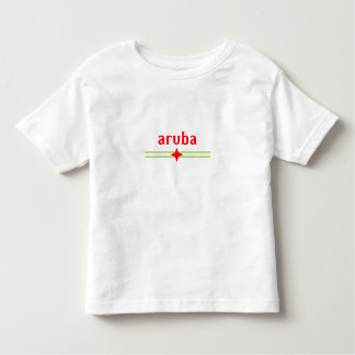 Aruba-ontwerp voor Toddlers met nationale vlagelem Kinder Shirts