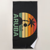 Aruba  Palmbomen Zomer Strandlaken (Voorkant)