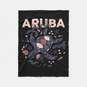 Aruba Reis Zomer Vakantie Arubaanse Schildpad Trop Fleece Deken
