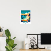 Aruba Reisprint Muurkunst Aruba Muurdecoratie Thui Poster (Thuiskantoor)