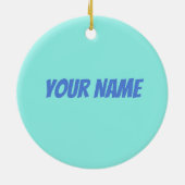 Aruba Retro Caribbean Island met Flamingo  Keramisch Ornament (Achterkant)