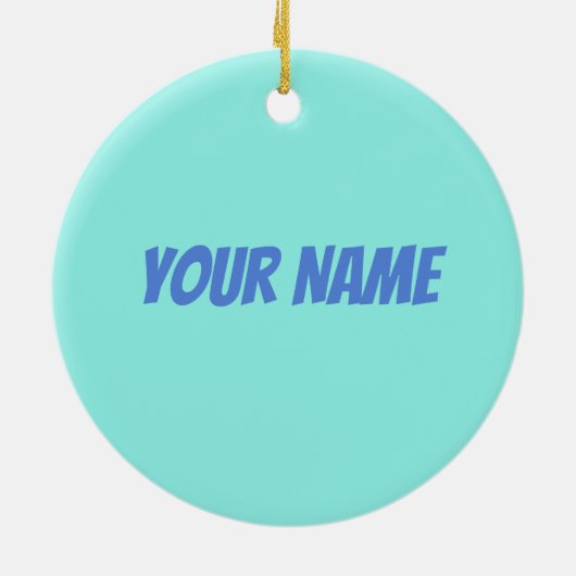 Aruba Retro Caribbean Island met Flamingo Keramisch Ornament (Achterkant)